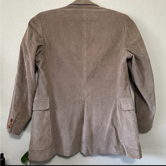 Jordache Vintage Corduroy Tan Blazer Two Button Sport Coat, 40R Preppy Academia - Picture 11 of 12